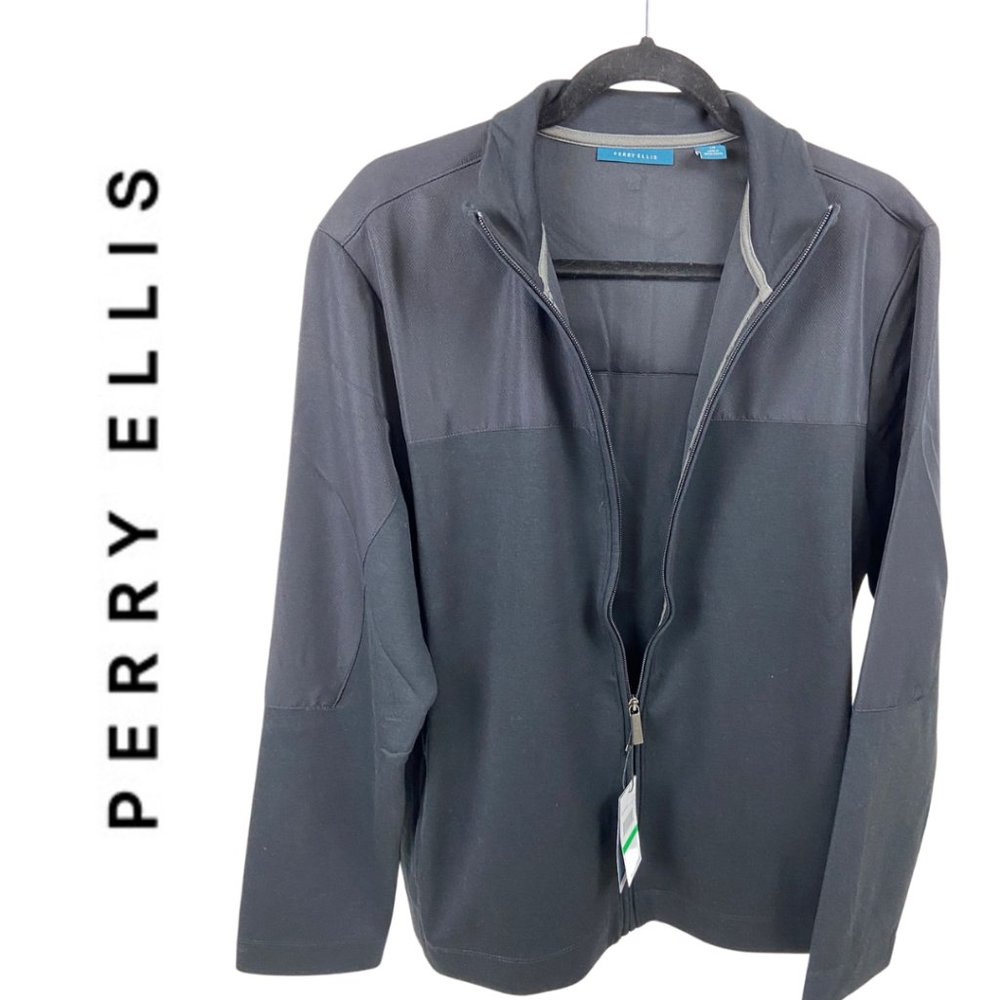 NEW Perry Ellis Zip Up Jacket L